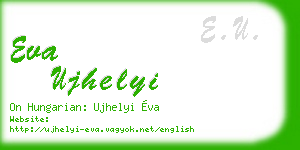 eva ujhelyi business card